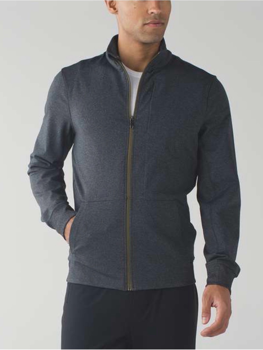 lululemon athletica Men's Full-Zip Dark Charcoal Sweater Jacket